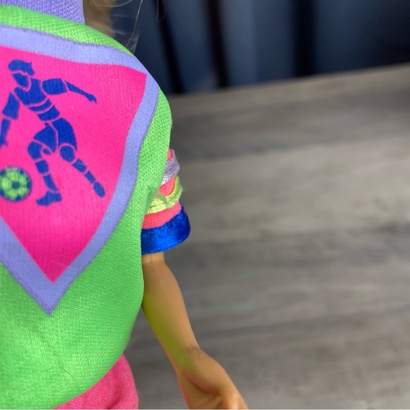 Soccer Player Doll, Blonde Hair Blue Eyes - Picture 9 of 11